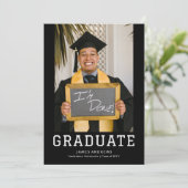 Einfaches Abschluss Modernes Stilvolles Grand Part Einladung (Stehend Vorderseite)