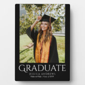 Einfaches Abschluss Stilvolles Modernes Graduate F Fotoplatte (Vorderseite)