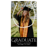 Einfaches Abschluss Stilvolles Modernes Graduate F Kleine Geschenktüte (Rückseite)