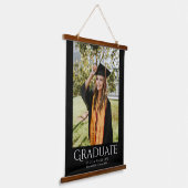 Einfaches Abschluss Stilvolles Modernes Graduate F Wandteppich Mit Holzrahmen (Gewinkelt)