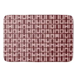Einfaches Abstraktes Burgundy-Pink-Muster Badematte