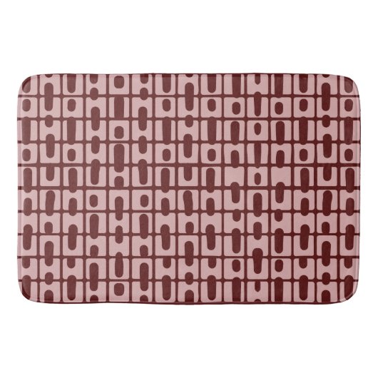 Einfaches Abstraktes Burgundy-Pink-Muster Badematte (Vorderseite)