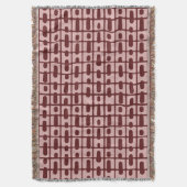 Einfaches Abstraktes Burgundy-Pink-Muster Decke (Vorderseite Vertikal)