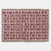Einfaches Abstraktes Burgundy-Pink-Muster Decke (Vorderseite)