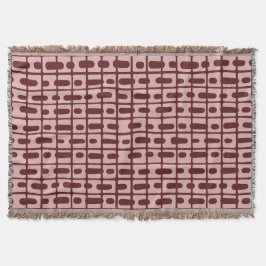 Einfaches Abstraktes Burgundy-Pink-Muster Decke