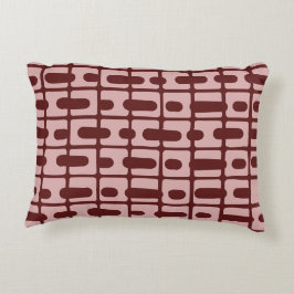 Einfaches Abstraktes Burgundy-Pink-Muster Dekokissen