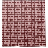 Einfaches Abstraktes Burgundy-Pink-Muster Duschvorhang (Vorderseite)