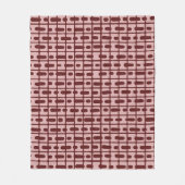 Einfaches Abstraktes Burgundy-Pink-Muster Fleecedecke (Vorderseite)