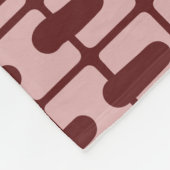Einfaches Abstraktes Burgundy-Pink-Muster Fleecedecke (Ecke)