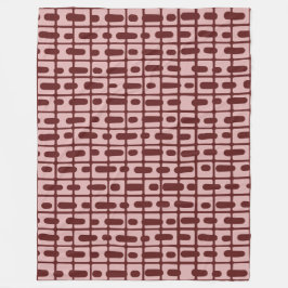 Einfaches Abstraktes Burgundy-Pink-Muster Fleecedecke