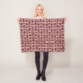 Einfaches Abstraktes Burgundy-Pink-Muster Fleecedecke
