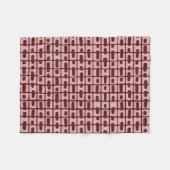 Einfaches Abstraktes Burgundy-Pink-Muster Fleecedecke (Vorderseite (Horizontal))