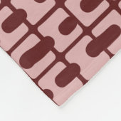 Einfaches Abstraktes Burgundy-Pink-Muster Fleecedecke (Ecke)