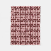 Einfaches Abstraktes Burgundy-Pink-Muster Fleecedecke (Vorderseite)