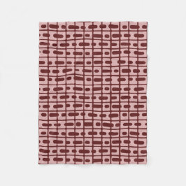 Einfaches Abstraktes Burgundy-Pink-Muster Fleecedecke