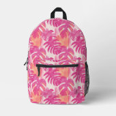 Einfaches abstraktes Muster mit Blätter von Monste Bedruckter Rucksack (Vorderseite)