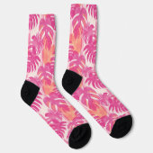 Einfaches abstraktes Muster mit Blätter von Monste Socken (Rechts)