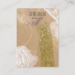 einfaches, abstraktes Papier Ohrring-Display Visitenkarte