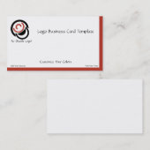 Einfaches Abstraktes Red Circle Logo Visitenkarte (Vorne/Hinten)