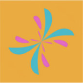 Einfaches Abstraktes Schmetterlingsflugmuster Aufkleber (Vorderseite)