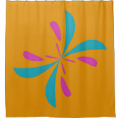 Einfaches Abstraktes Schmetterlingsflugmuster Duschvorhang (Vorderseite)