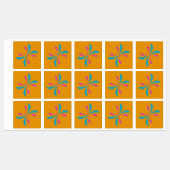 Einfaches Abstraktes Schmetterlingsflugmuster Etiketten (Blatt)