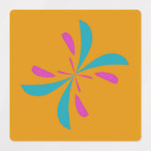 Einfaches Abstraktes Schmetterlingsflugmuster Etiketten (Design 2)