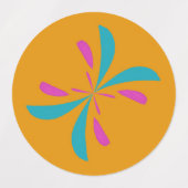 Einfaches Abstraktes Schmetterlingsflugmuster Etiketten (Design 1)