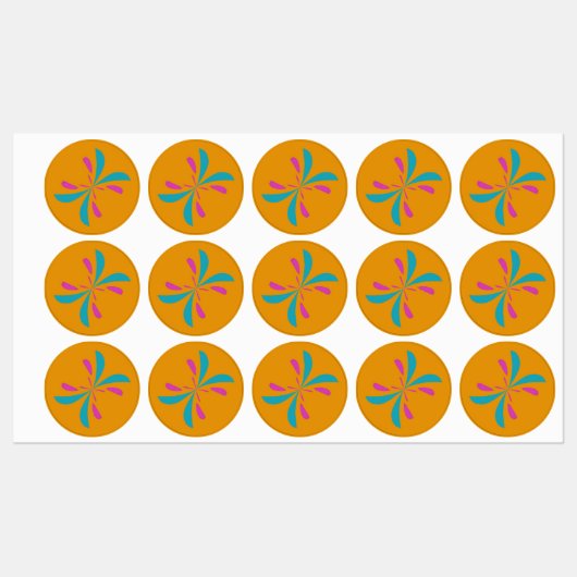 Einfaches Abstraktes Schmetterlingsflugmuster Etiketten (Blatt)