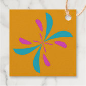 Einfaches Abstraktes Schmetterlingsflugmuster Geschenkanhänger (Rückseite)