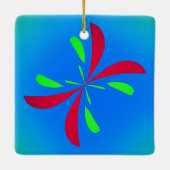 Einfaches Abstraktes Schmetterlingsflugmuster Keramikornament (Rückseite)