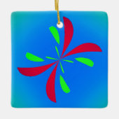 Einfaches Abstraktes Schmetterlingsflugmuster Keramikornament (Vorderseite)