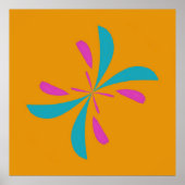 Einfaches Abstraktes Schmetterlingsflugmuster Poster (Vorne)