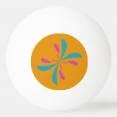 Einfaches Abstraktes Schmetterlingsflugmuster Tischtennisball (Rückseite)