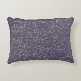 Einfaches Abstraktes Thread Art Blue Muster Dekokissen