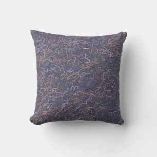 Einfaches Abstraktes Thread Art Blue Muster Kissen