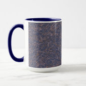 Einfaches Abstraktes Thread Art Blue Muster Tasse (Links)