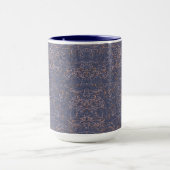 Einfaches Abstraktes Thread Art Blue Muster Tasse (Zentrum)