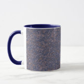 Einfaches Abstraktes Thread Art Blue Muster Tasse (Links)