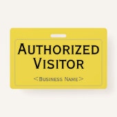 Einfaches Abzeichen "Autorisierter Besucher" Ausweis (Vorderseite)