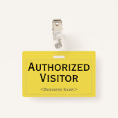 Einfaches Abzeichen "Autorisierter Besucher" Ausweis (Rückseite mit Klammer)