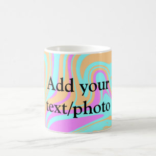 Einfaches Acryl-Gießen Marmor füge deinen Text Nam Kaffeetasse
