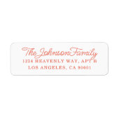 Einfaches Adressetikett rot (Vorne)