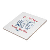 Einfaches Adventure Camping Family Road Trip Throw Fliese (Seite)