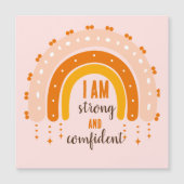 EINFACHES AFFIRMATION CLASSIC RAINBOW BOHO DESIGN MAGNETKARTE (Vorderseite)