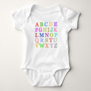 Einfaches Alphabet Baby Strampler