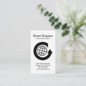 Einfaches Alphabet-G globaler Kreis-Import-export Visitenkarte (Stehend Vorderseite)