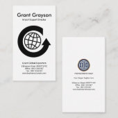 Einfaches Alphabet-G globaler Kreis-Import-export Visitenkarte (Vorne/Hinten)