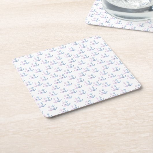 Einfaches Anchor Duo! Rechteckiger Pappuntersetzer (angewinkelt)