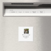 einfaches Andenken mit Foto und Text Magnet (In Situ (Geschirrspüler))